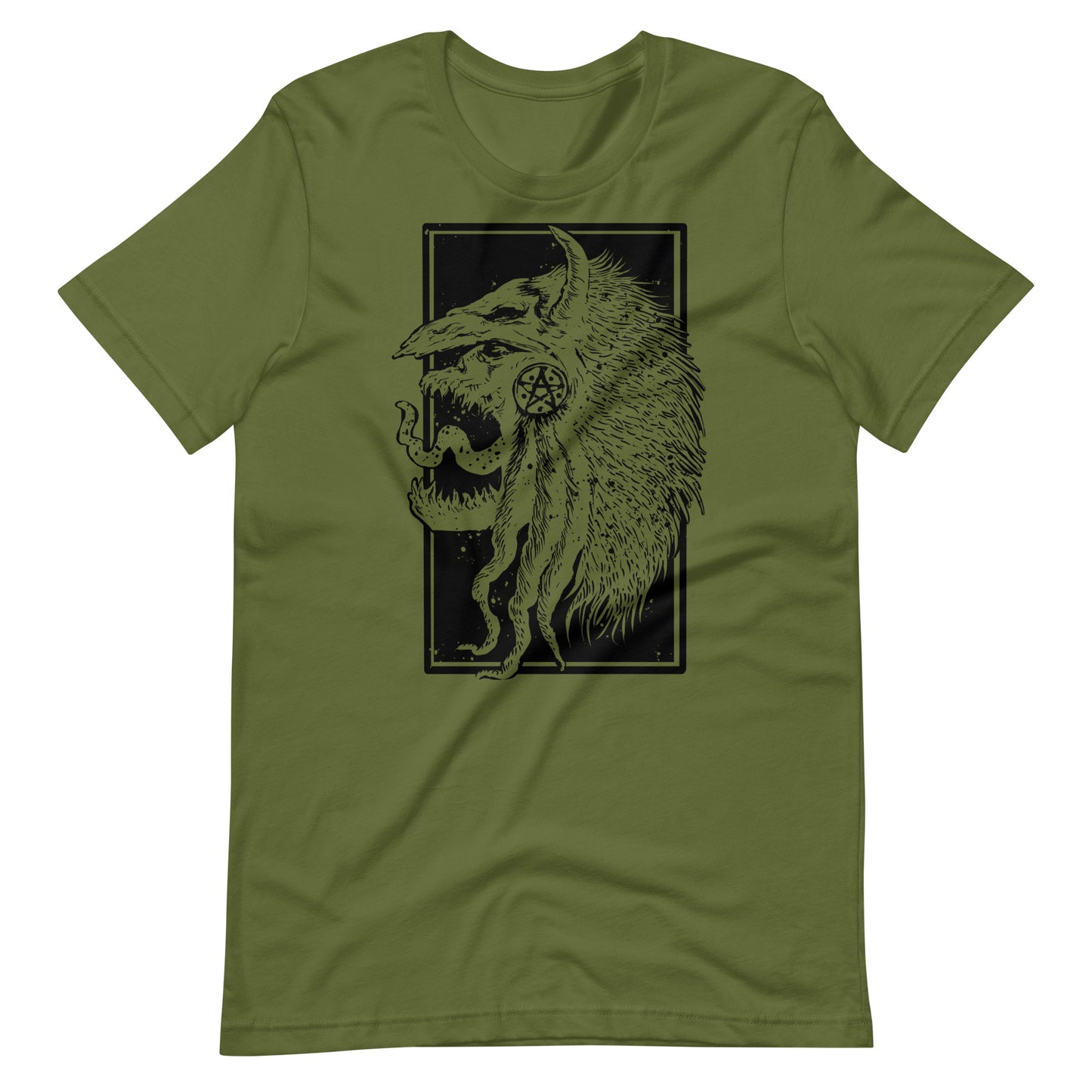 Tribe Monster Black - Men's t-shirt - Olive Front
