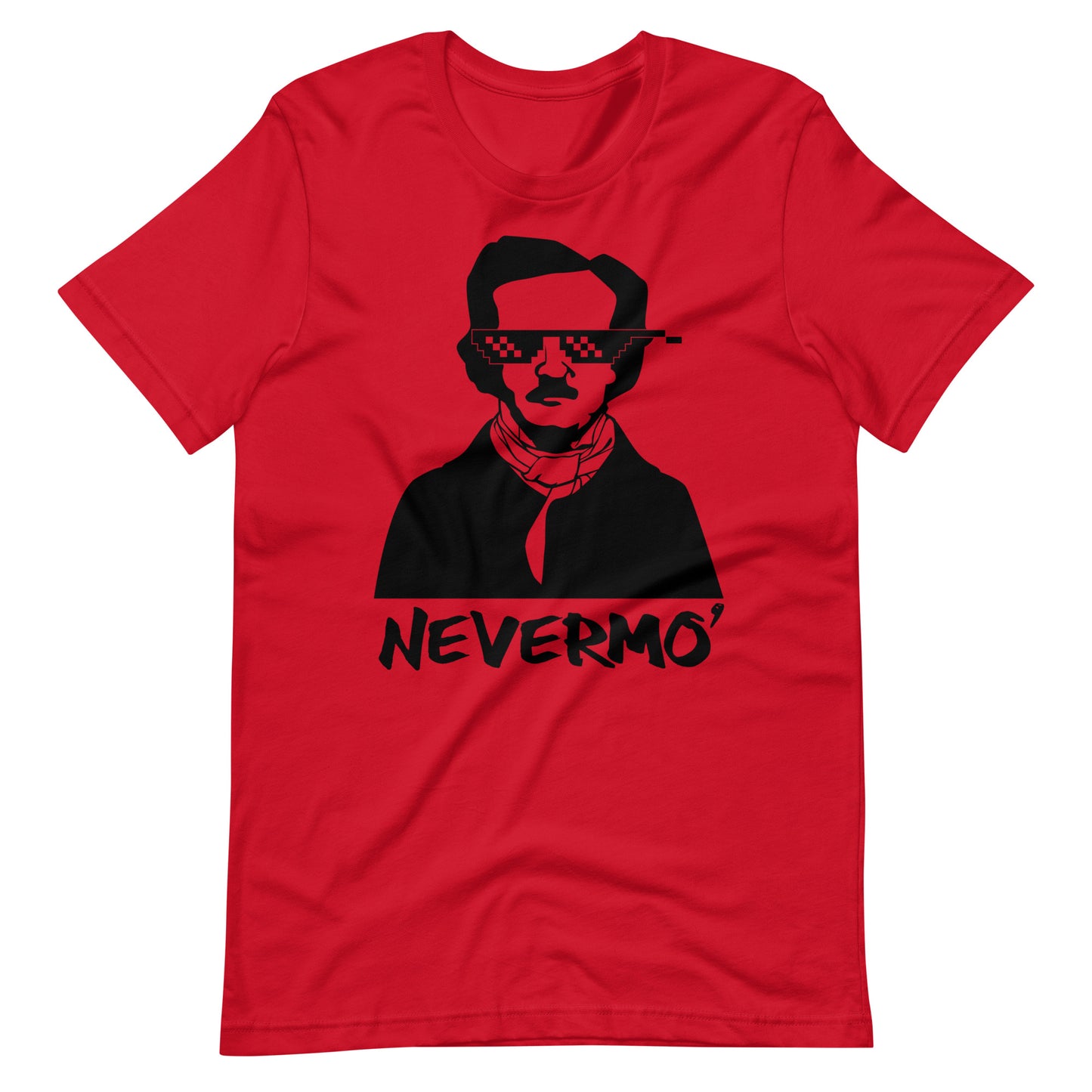 Men's Edgar Allan Poe "The Nevermo" T-Shirt - Red Front