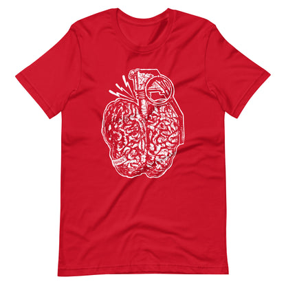 Brain Boom White - Men's t-shirt - Red Front