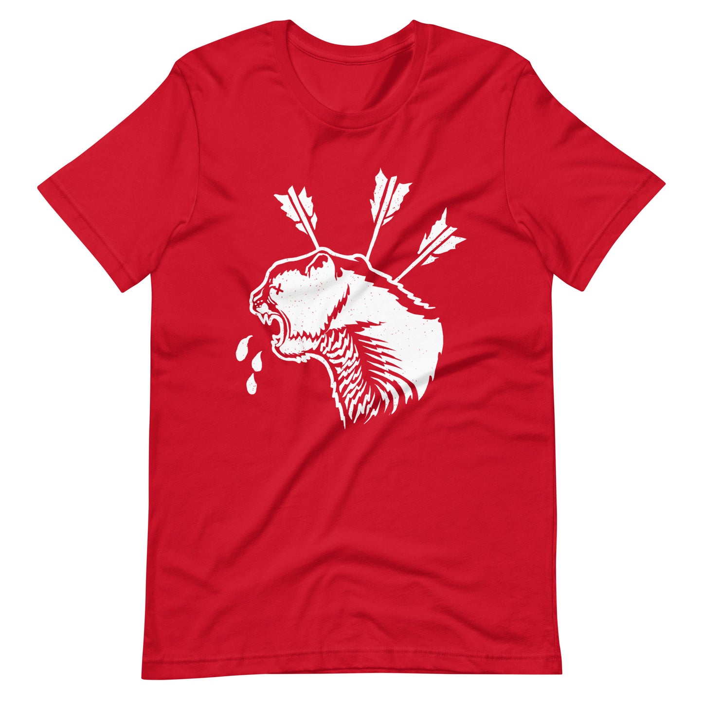 Cat Dead White - Men's t-shirt - Red Front