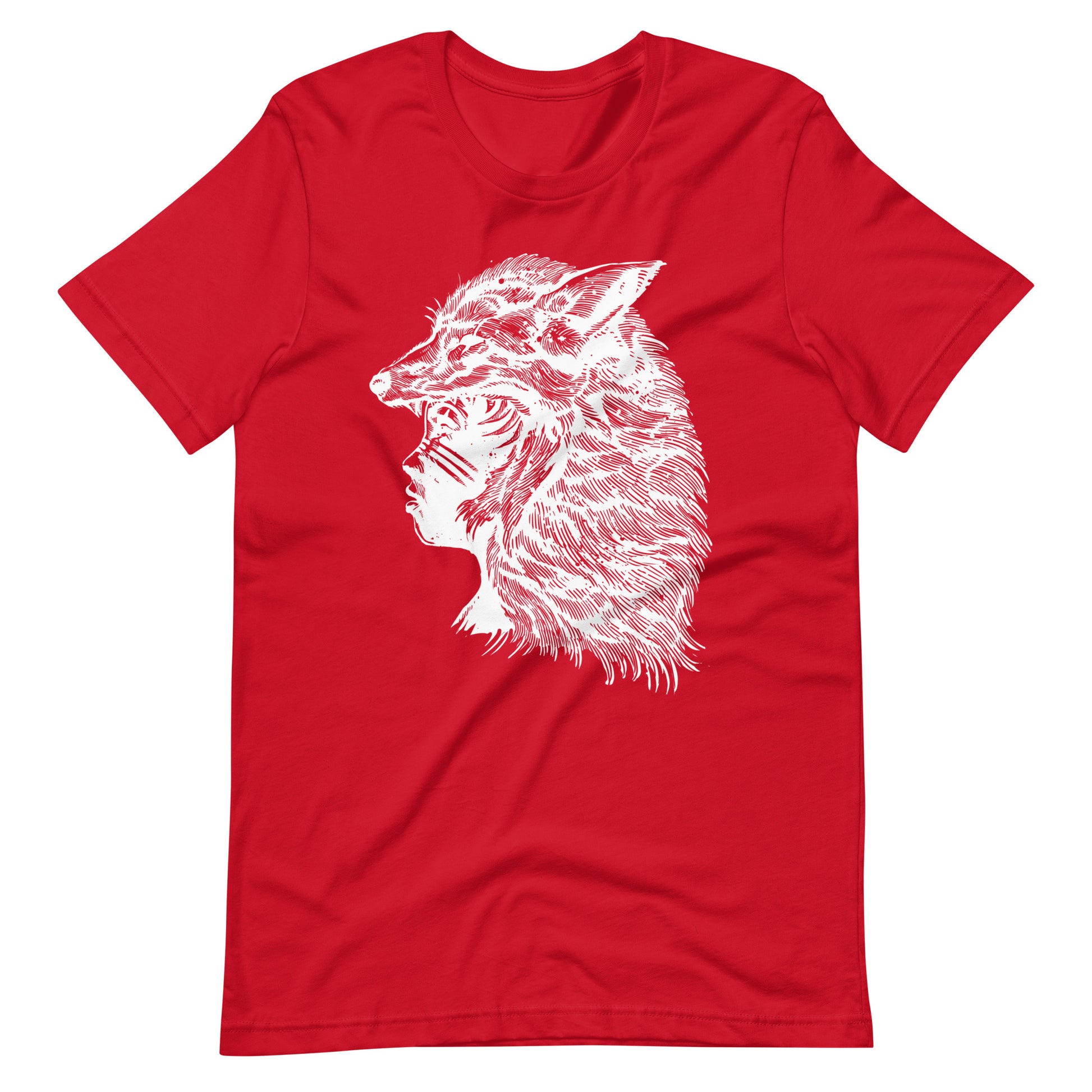 Fox Girl White - Men's t-shirt - Red Front