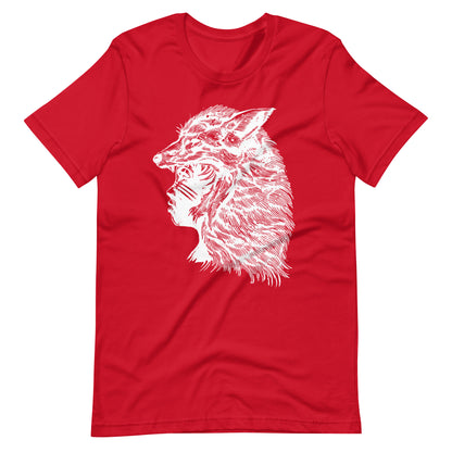 Fox Girl White - Men's t-shirt - Red Front