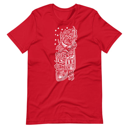 Gun White - Men's t-shirt - Red Front