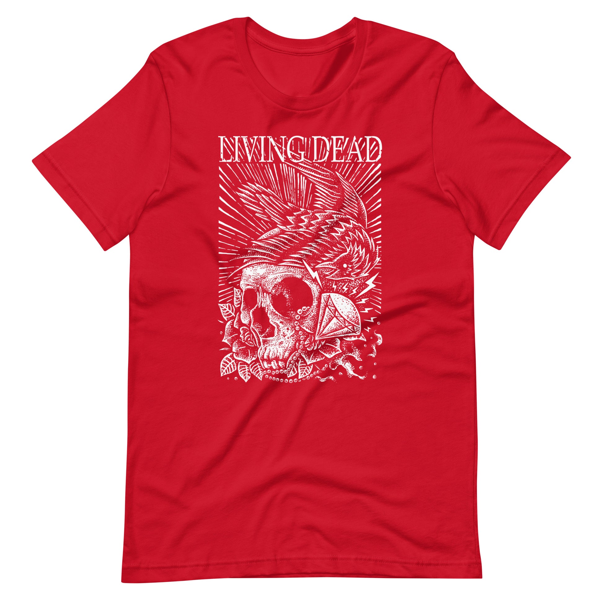 Living Dead Diamond White - Men's t-shirt - Red Front