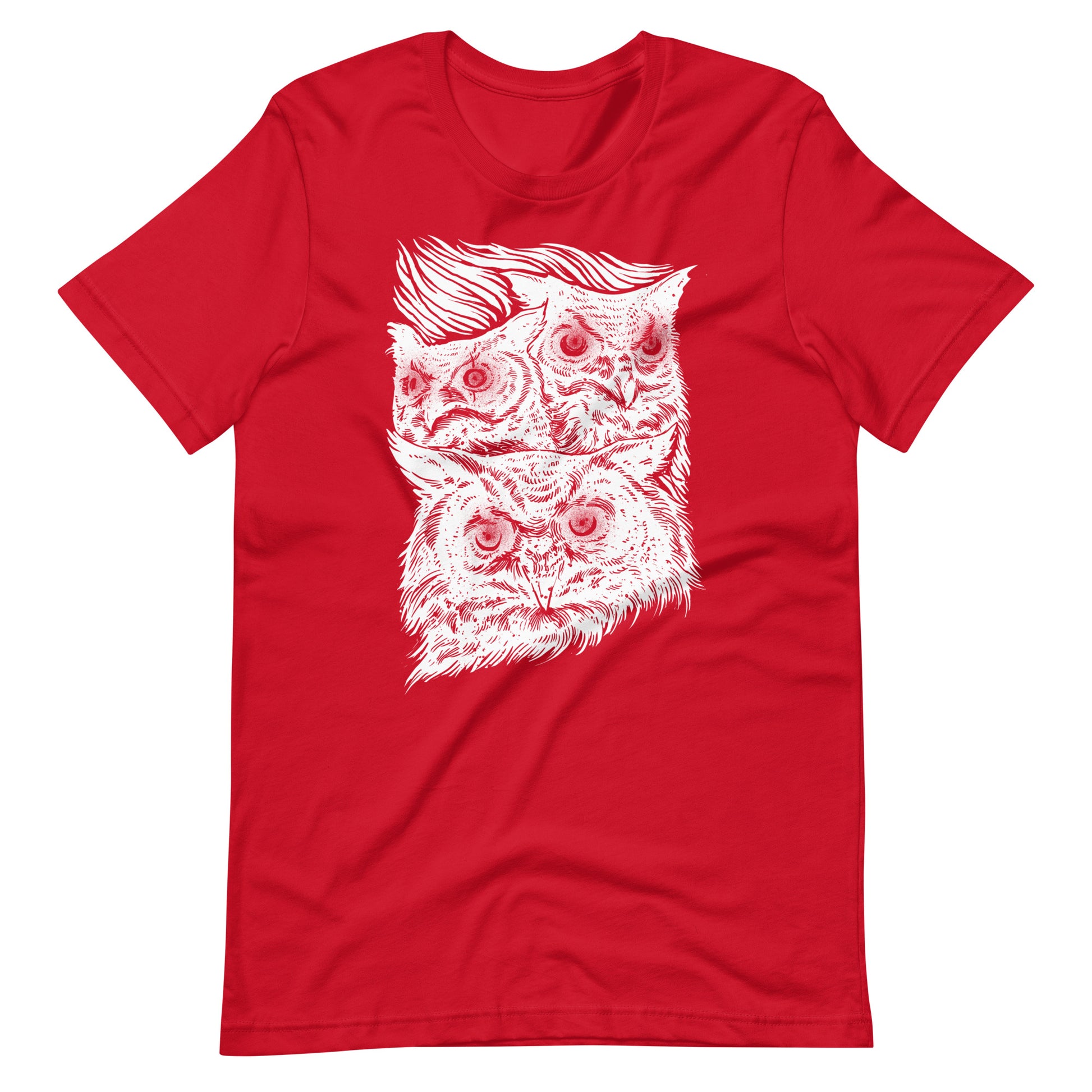 Night Eyes White - Men's t-shirt - Red Front