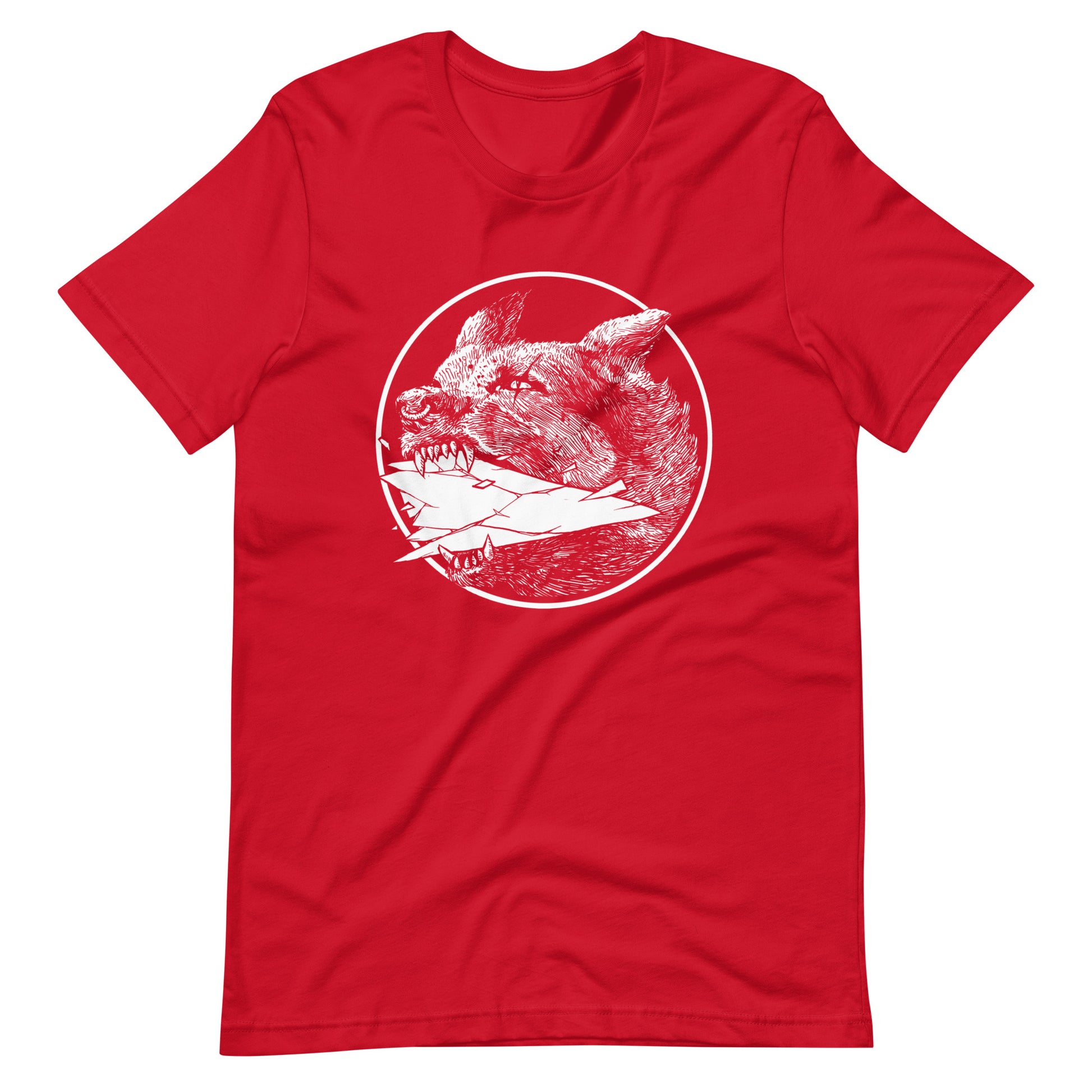 Shard White - Men's t-shirt - Red Front