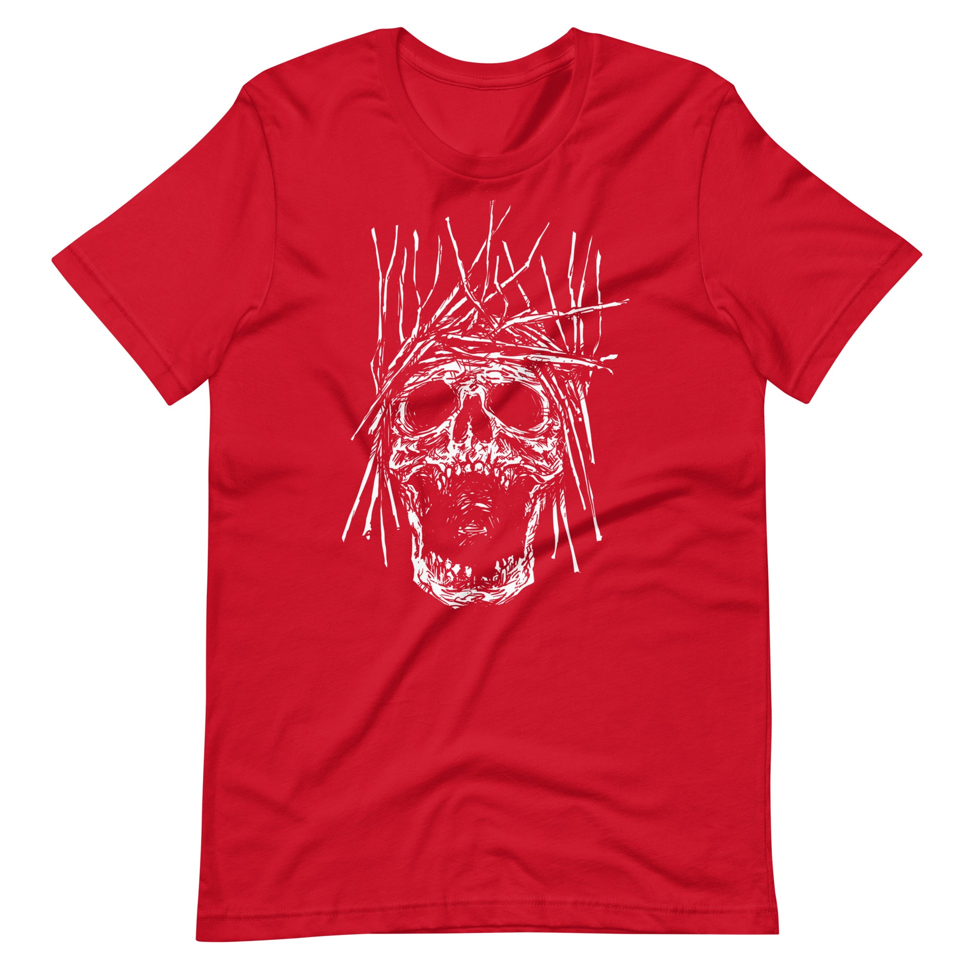 Skull H White - Men's t-shirt - Red Front