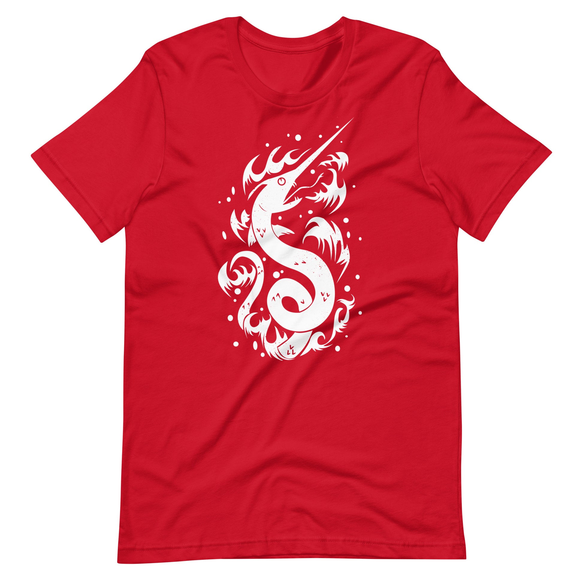 Snake Swordfish White - Men's t-shirt - Red Front