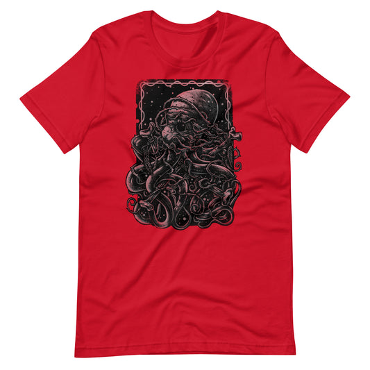Spiny Octopus Black - Men's t-shirt - Red Front