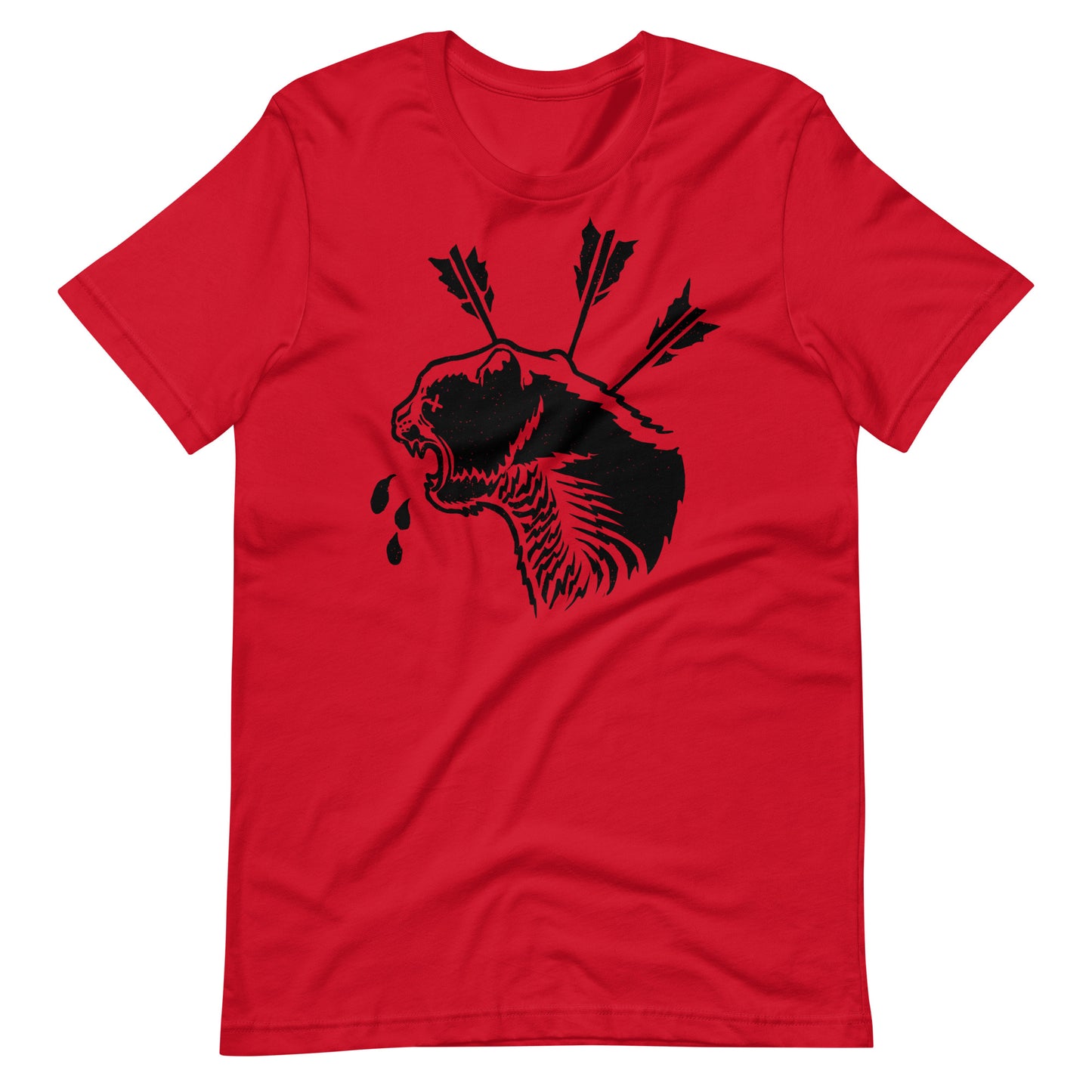 Cat Dead Black - Men's t-shirt - Red Front