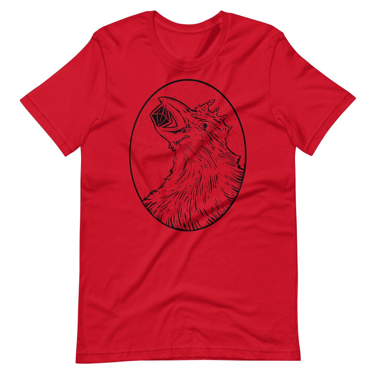 Crow Diamond Black - Men's t-shirt - Red Front