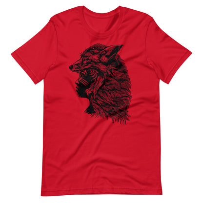 Fox Girl Black - Men's t-shirt - Red Front