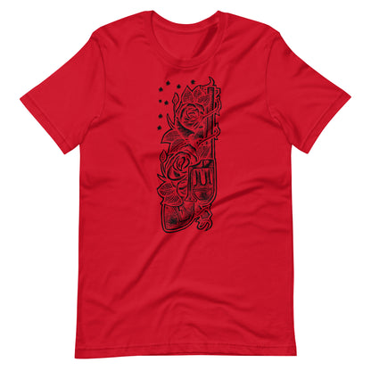 Gun Black - Men's t-shirt - Red Front