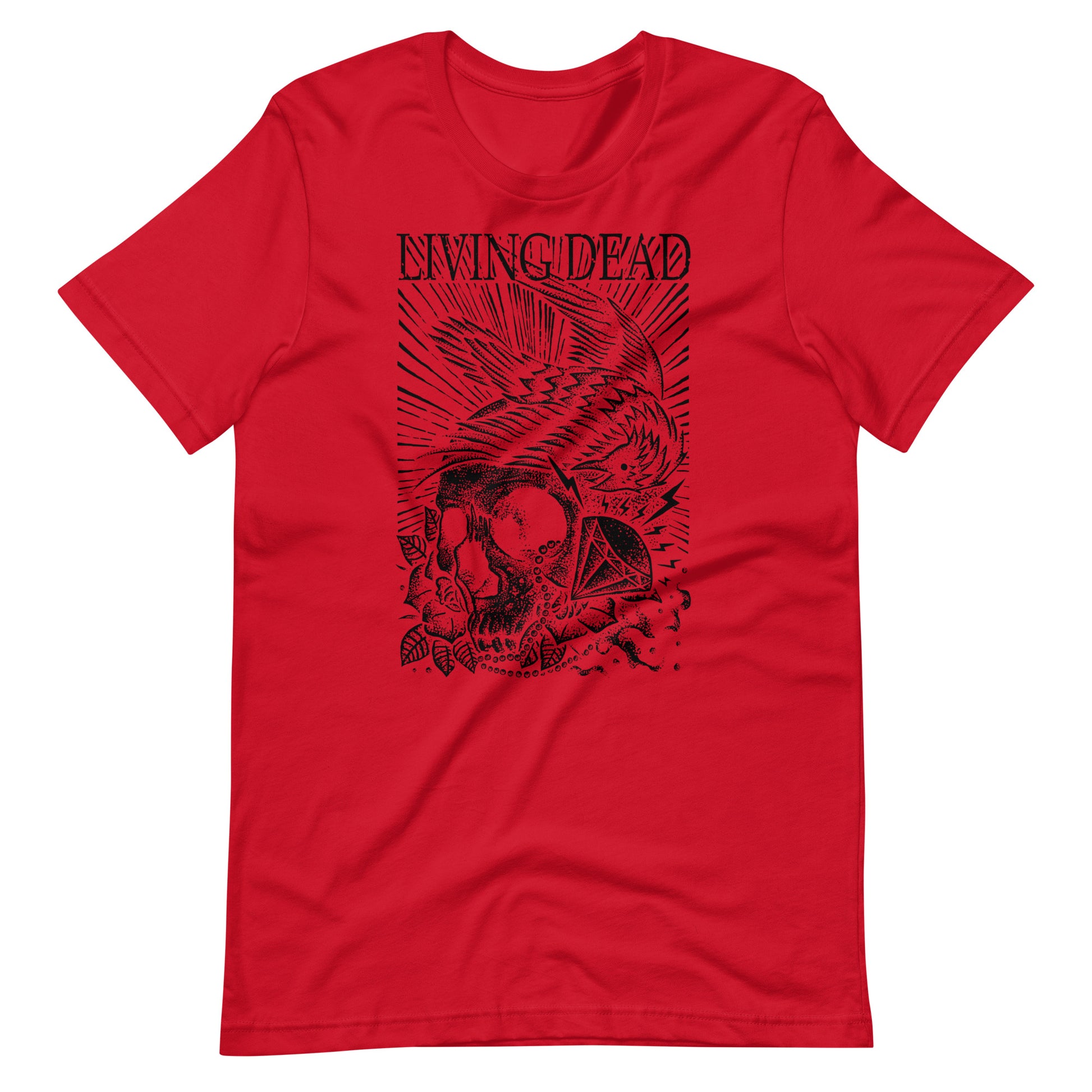 Living Dead Diamond Black - Men's t-shirt - Red Front