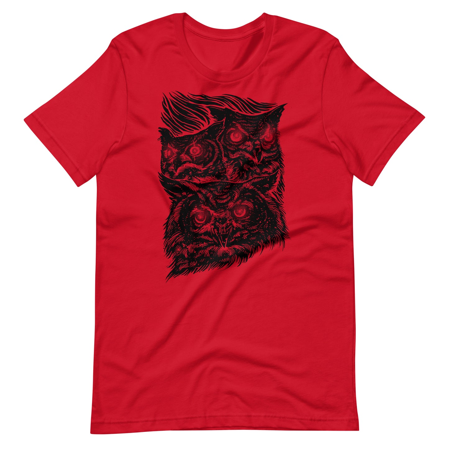 Night Eyes Black - Men's t-shirt - Red Front
