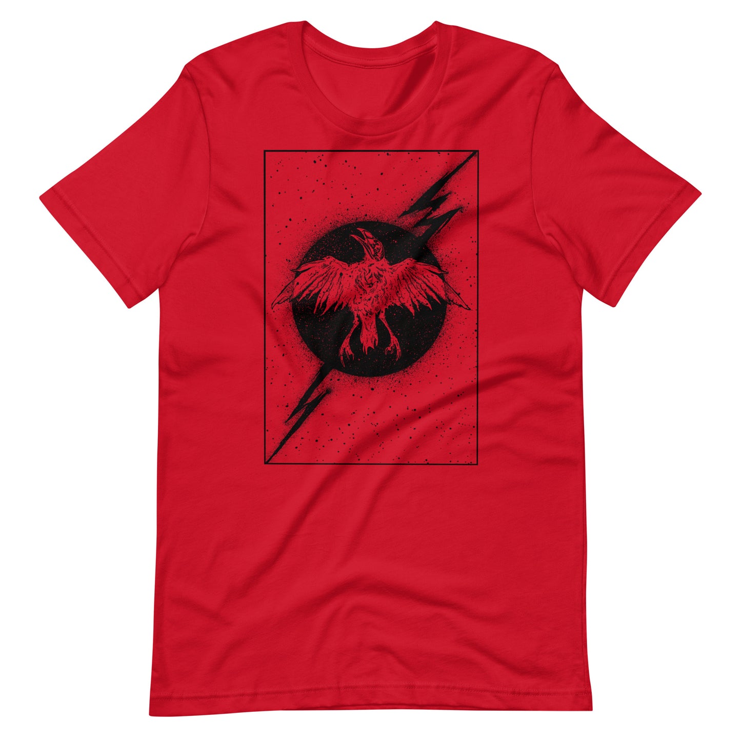 Night Thunder Black - Men's t-shirt - Red Front