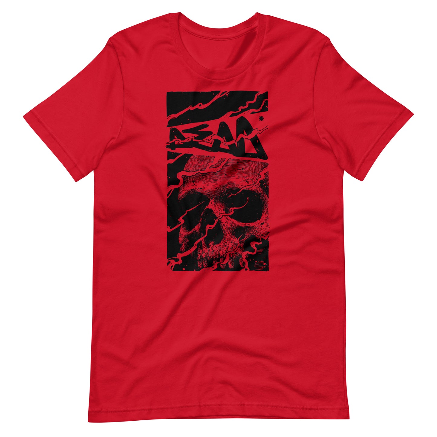 Skull Dead Black - Men's t-shirt - Red Front