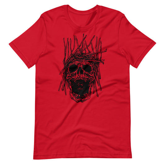 Skull H Black - Men's t-shirt - Red Front