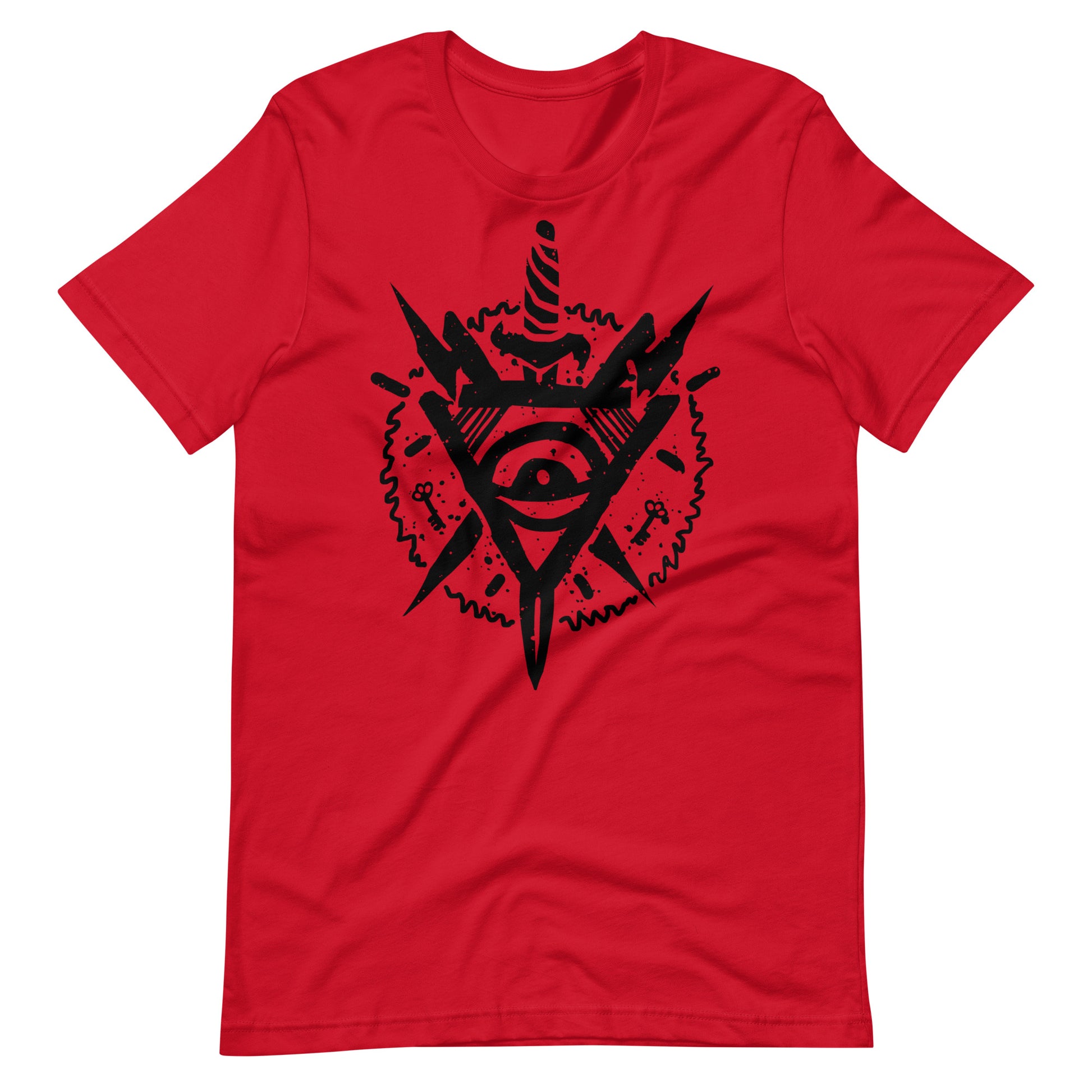 Triangle Eye Black - Men's t-shirt - Red Front