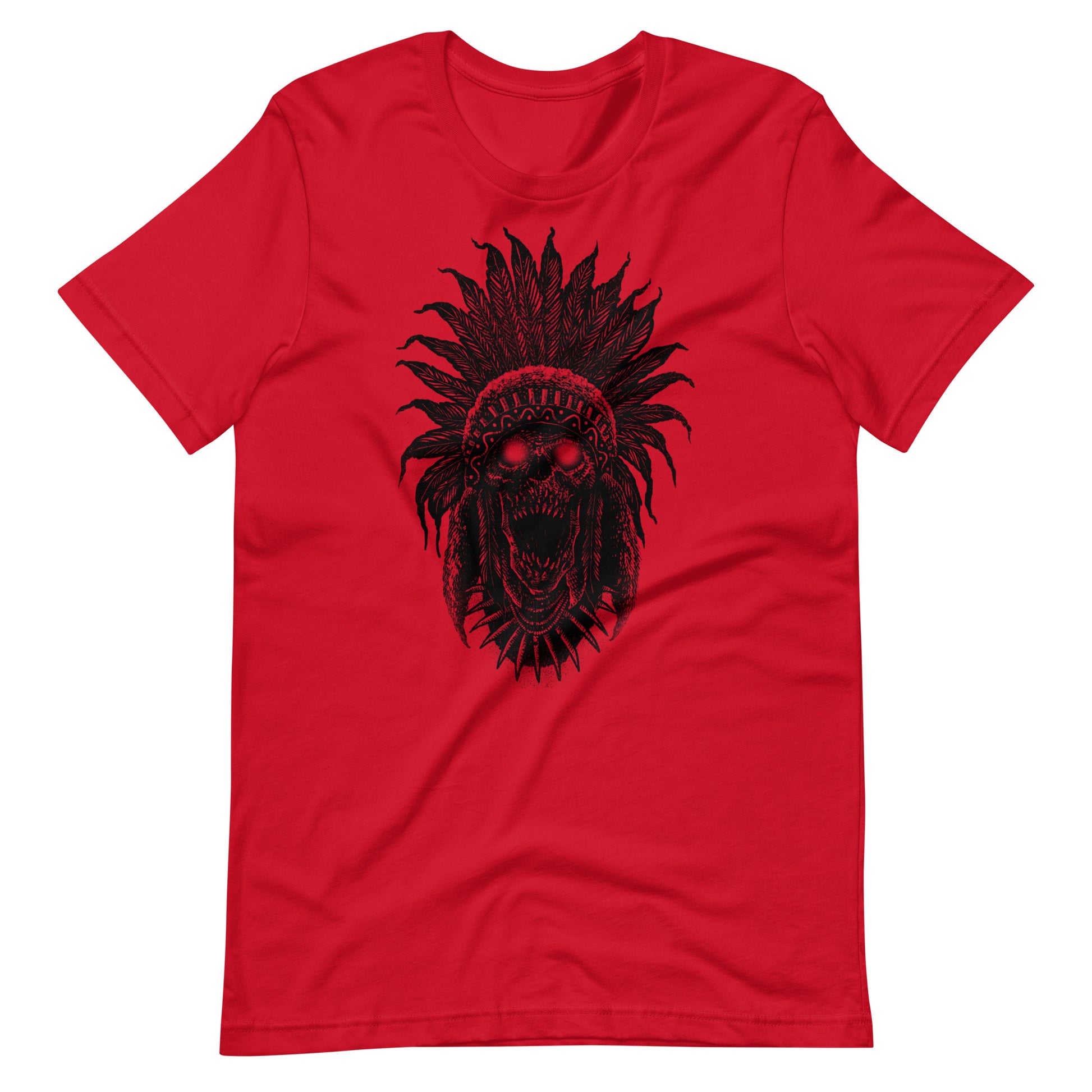 Tribe Skull Black - Men's t-shirt - Red Front