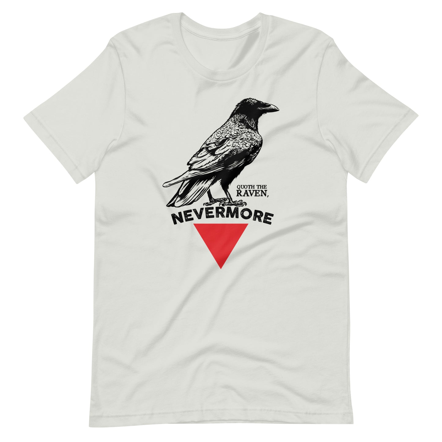 The Raven Nevermore Triangle - Men's t-shirt - Silver Front