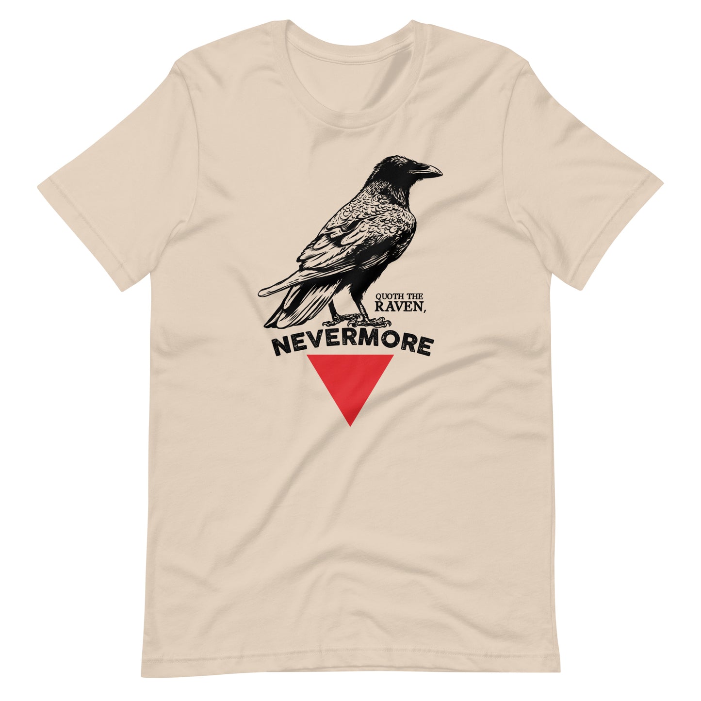 The Raven Nevermore Triangle - Men's t-shirt - Soft Cream Front