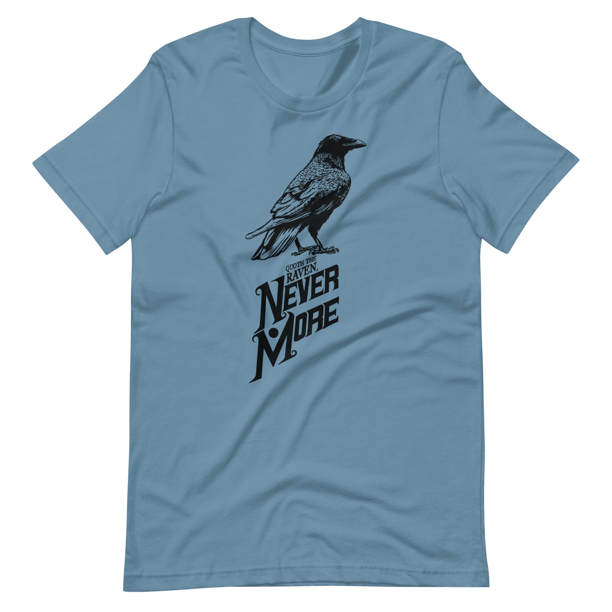 Quoth the Raven Nevermore - Men's t-shirt - Steel Blue Front