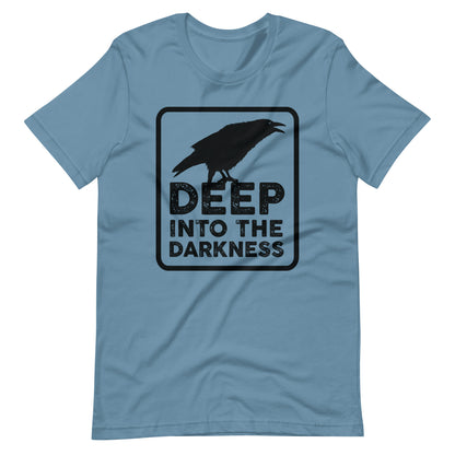 Raven Deep Into the Darkness - Men's t-shirt - Steel Blue Front