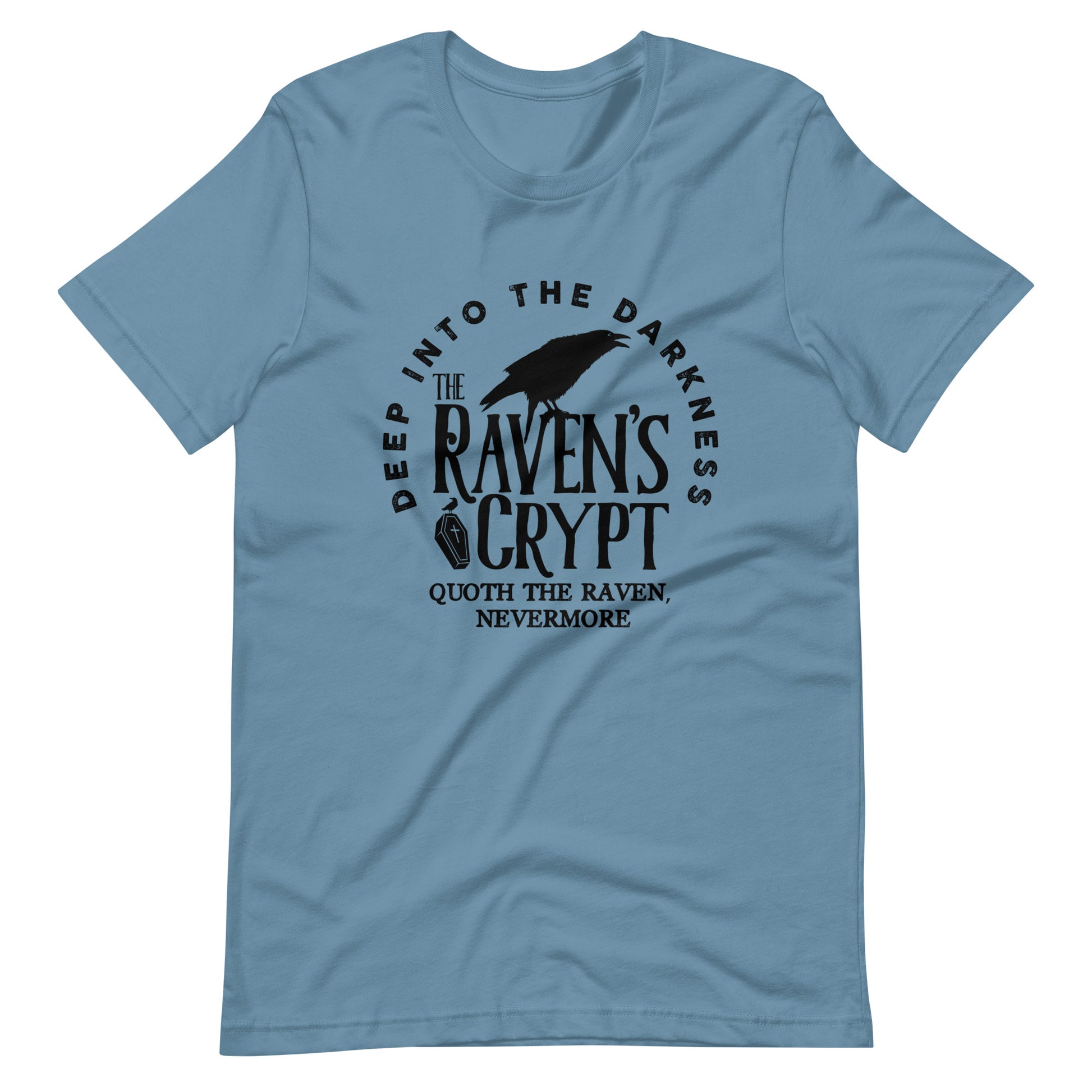 Deep Into the Darkness The Raven's Crypt - Men's t-shirt - Steel Blue Front