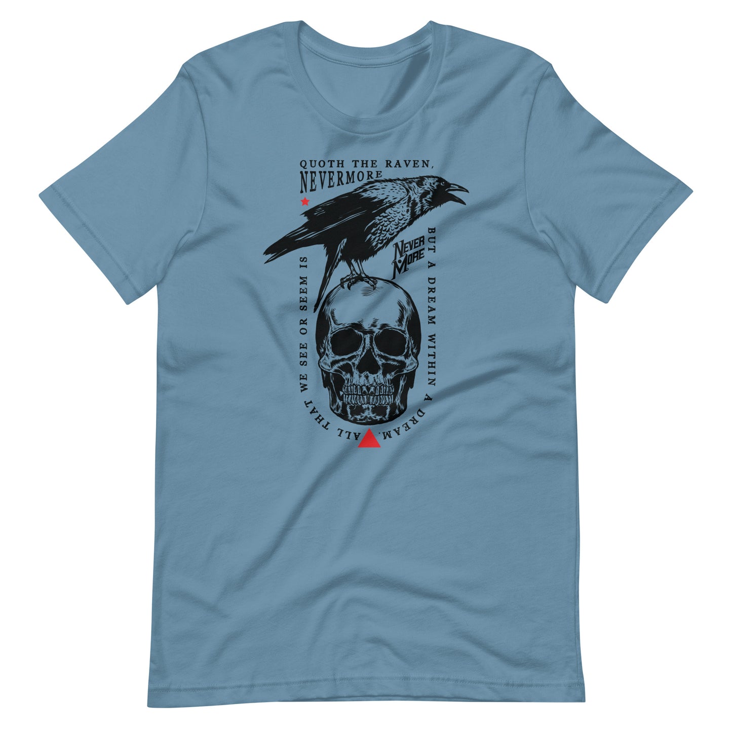 Quoth the Raven - Men's t-shirt - Steel Blue Front