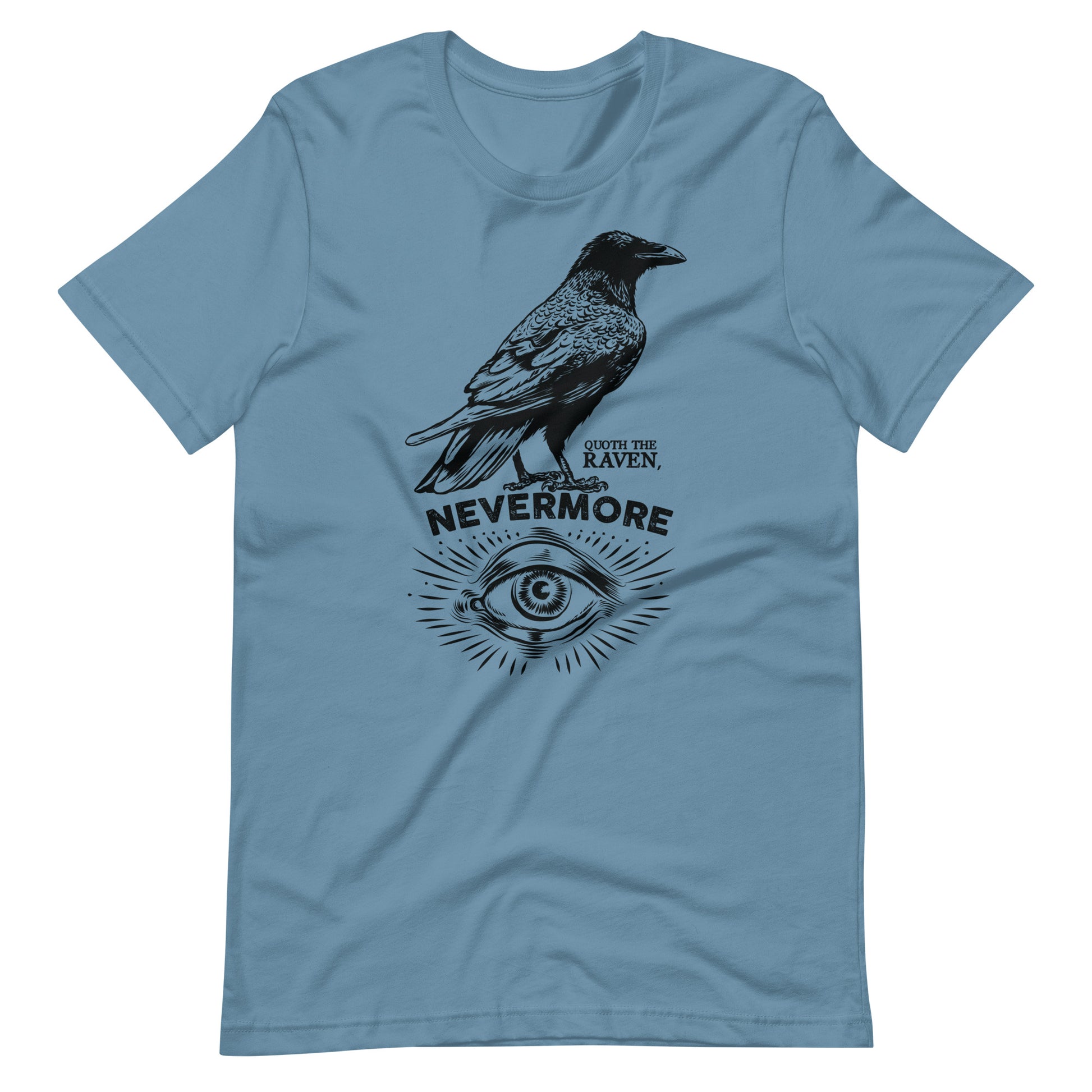 Quoth the Raven Nevermore - Men's t-shirt - Steel Blue Front