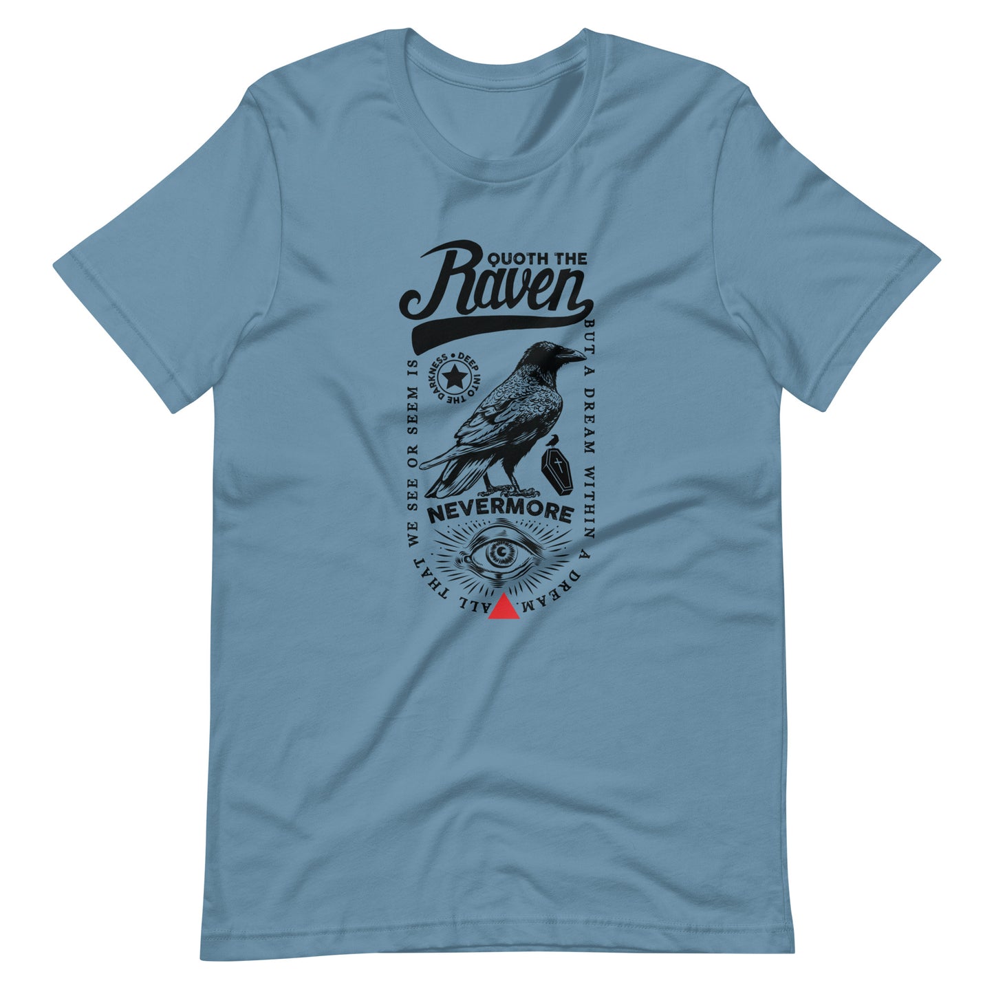 Quoth the Raven Nevermore Loaded - Men's t-shirt - Steel Blue Front