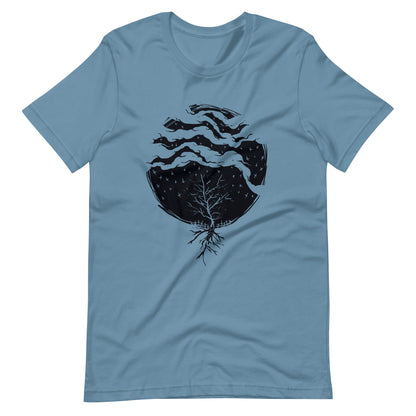Dead Rain Black - Men's t-shirt - Steel Blue Front