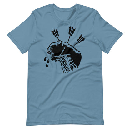 Cat Dead Black - Men's t-shirt - Steel Blue Front