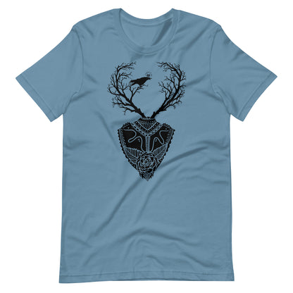 Life Trees Black - Men's t-shirt - Steel Blue Front