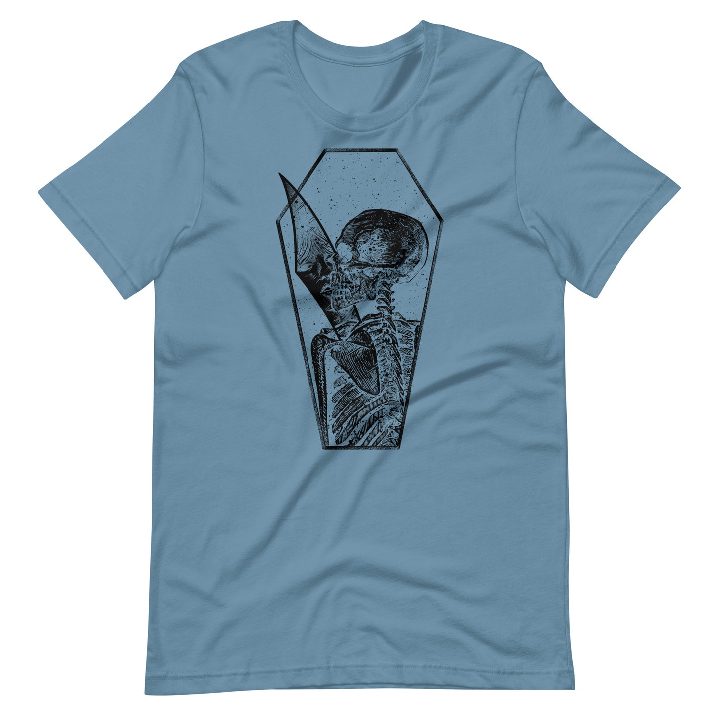 Shadow of Memories Black - Men's t-shirt - Steel Blue Front