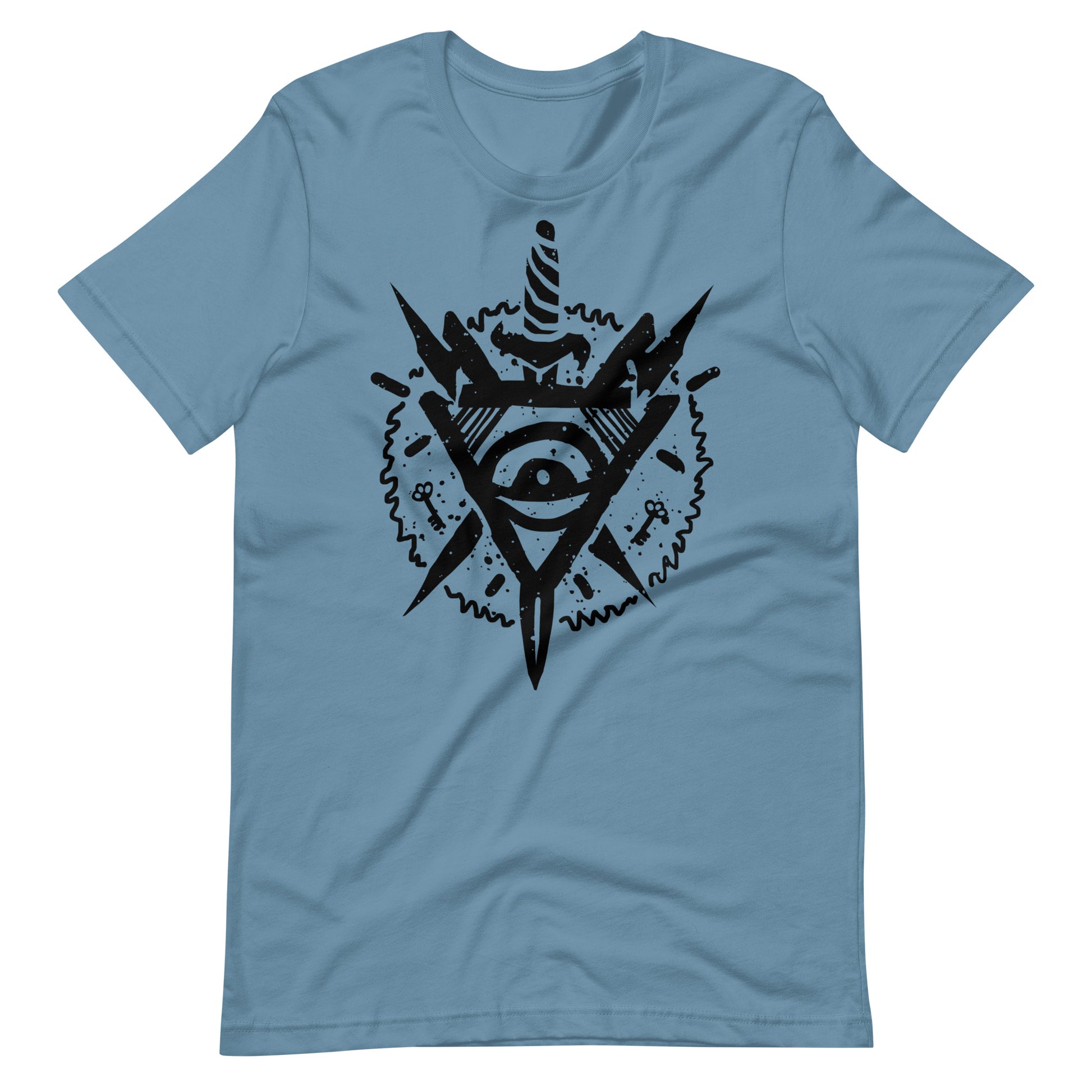 Triangle Eye Black - Men's t-shirt - Steel Blue Front