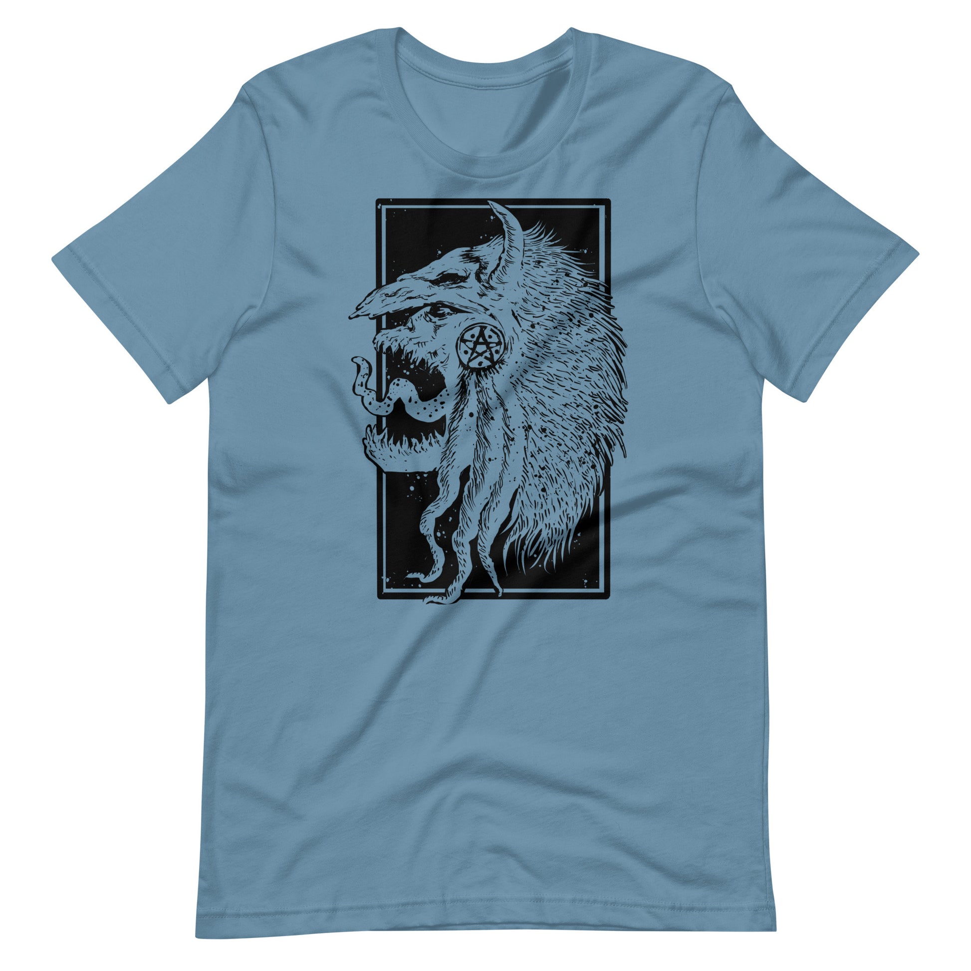 Tribe Monster Black - Men's t-shirt - Steel Blue Front