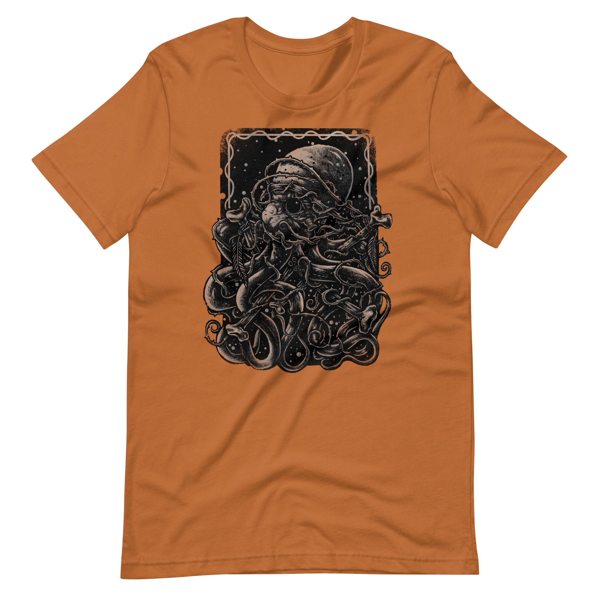 Spiny Octopus Black - Men's t-shirt - Toast Front