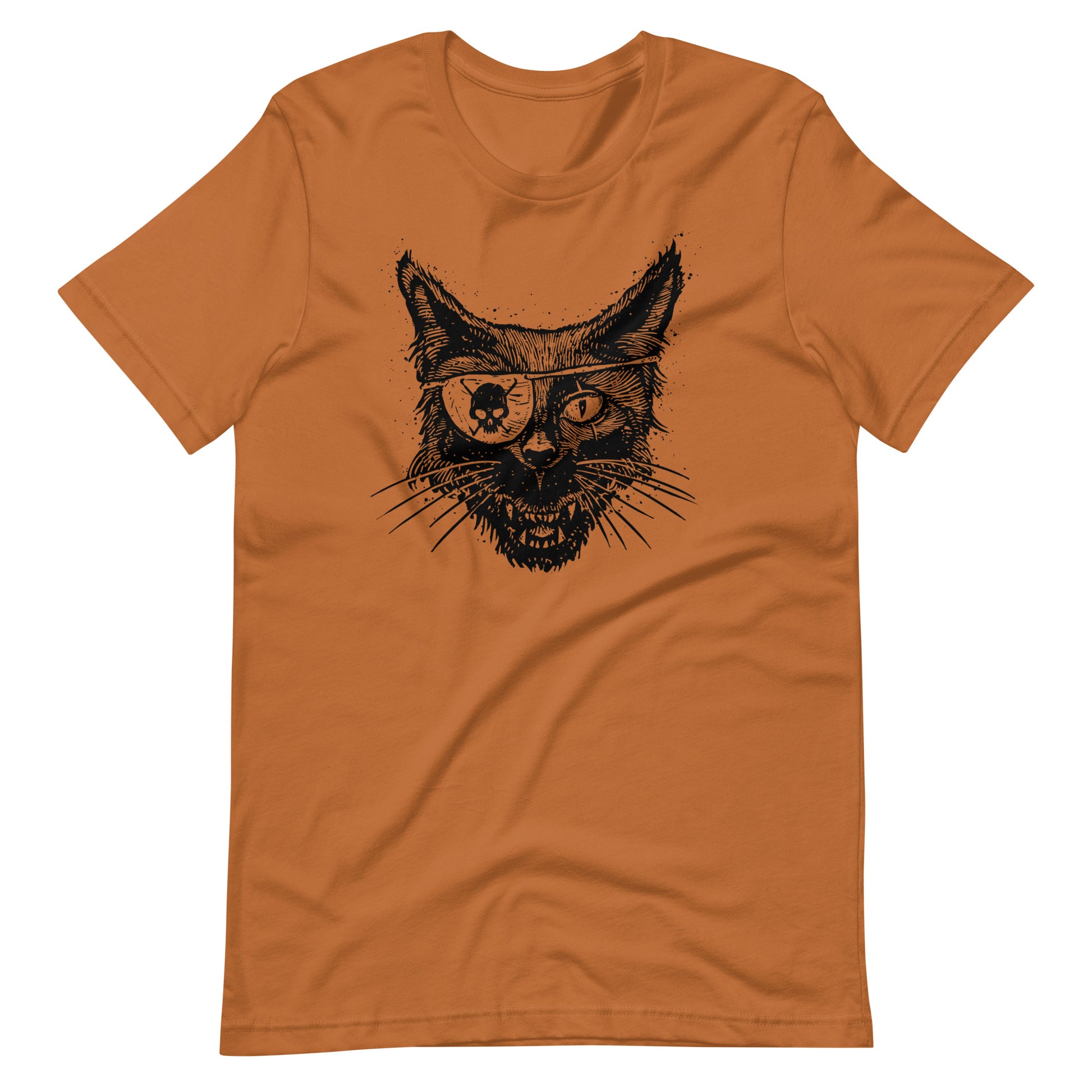 Cat Skull Eye Black - Men's t-shirt - Toast Front