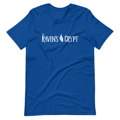 The Raven's Crypt White Logo - Unisex t-shirt - True Royal Front