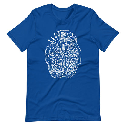 Brain Boom White - Men's t-shirt - True Royal Front