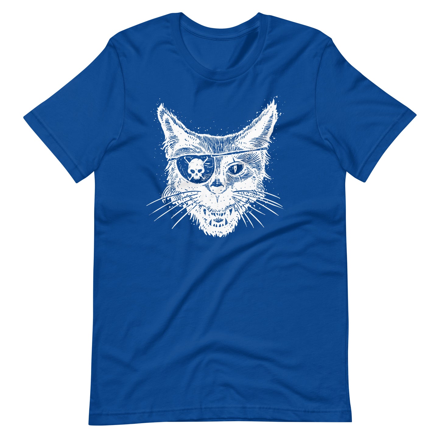 Cat Skull Eye White - Unisex t-shirt - True Royal Front
