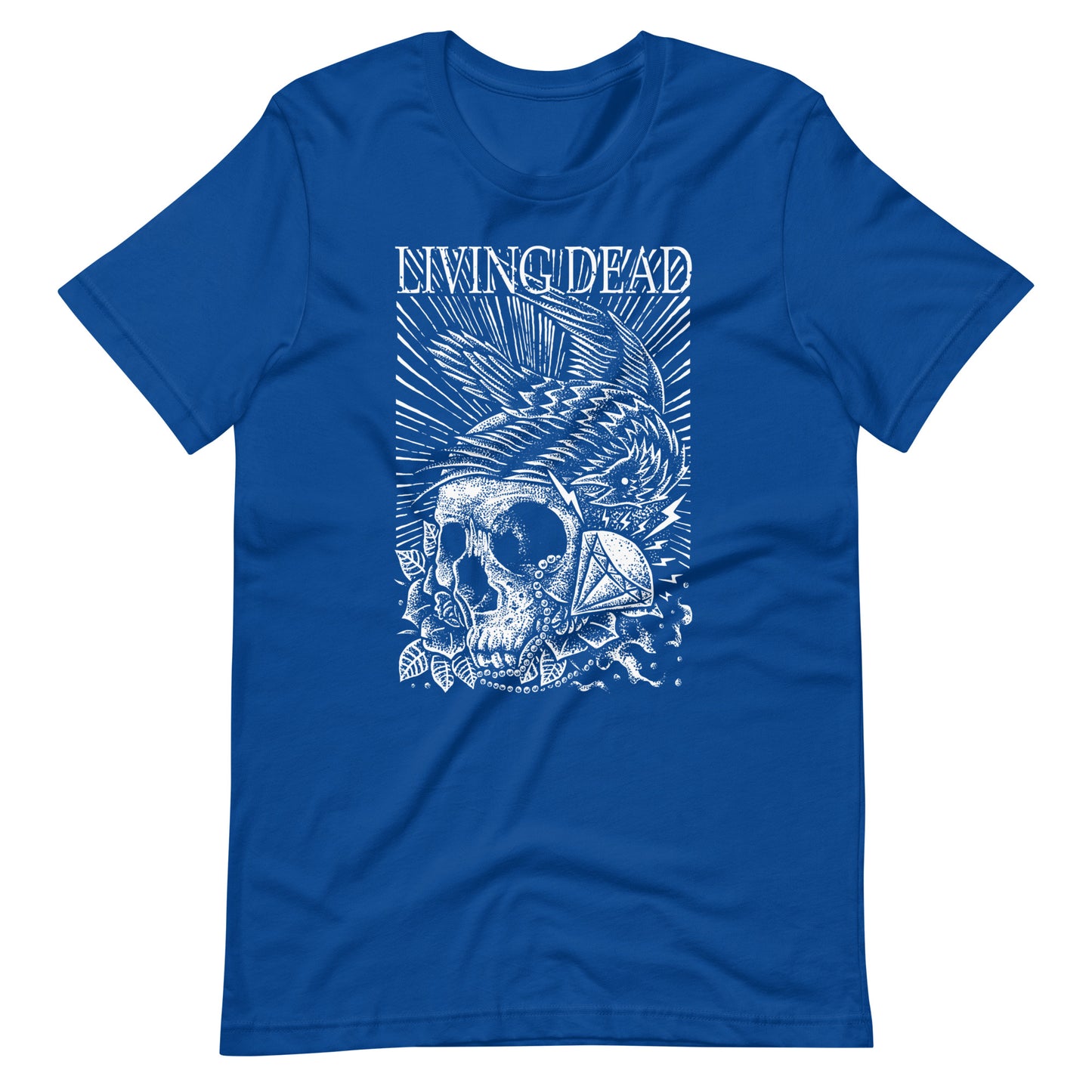 Living Dead Diamond White - Men's t-shirt - True Royal Front