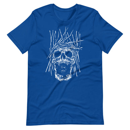 Skull H White - Men's t-shirt - True Royal Front
