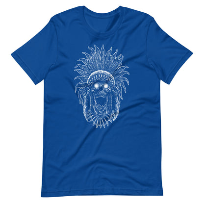 Tribe Skull White - Unisex t-shirt - True Royal Front