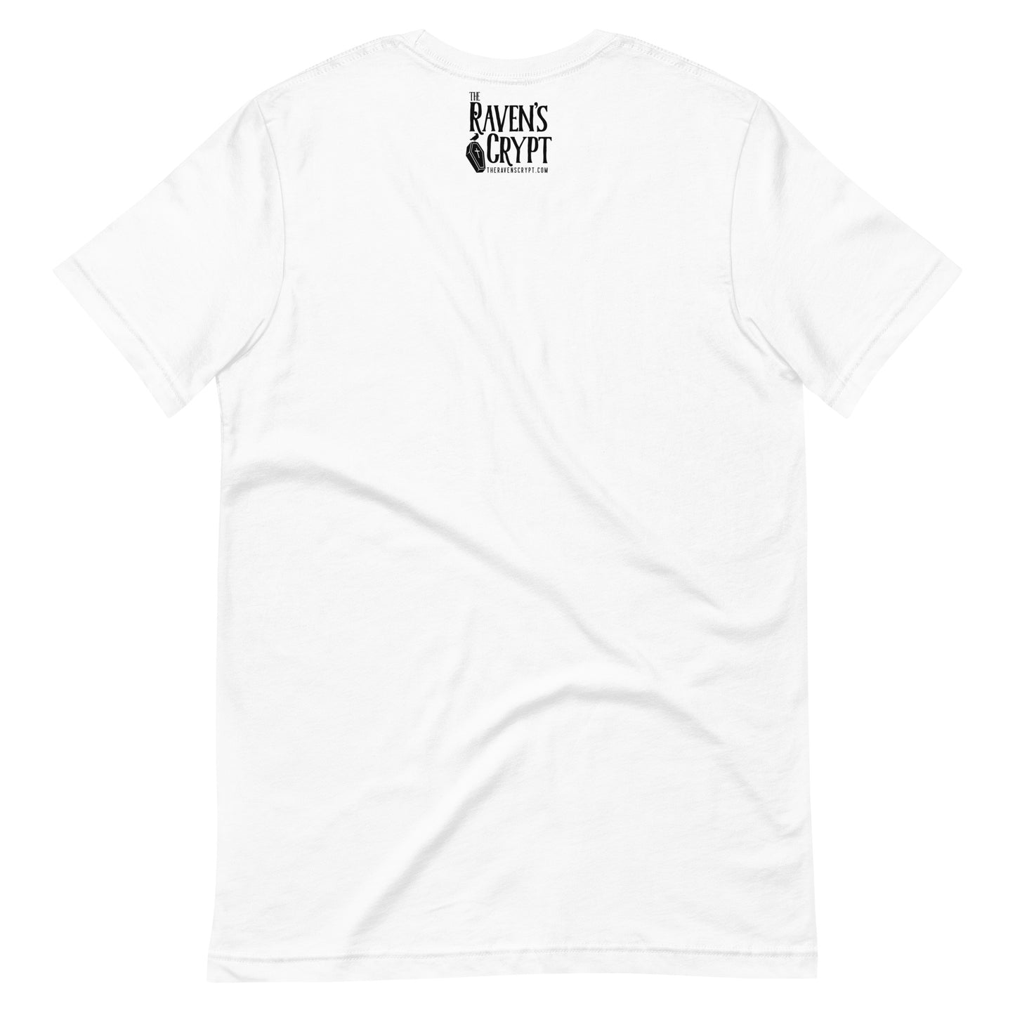 The Raven's Crypt Black Logo - Unisex t-shirt - White Back