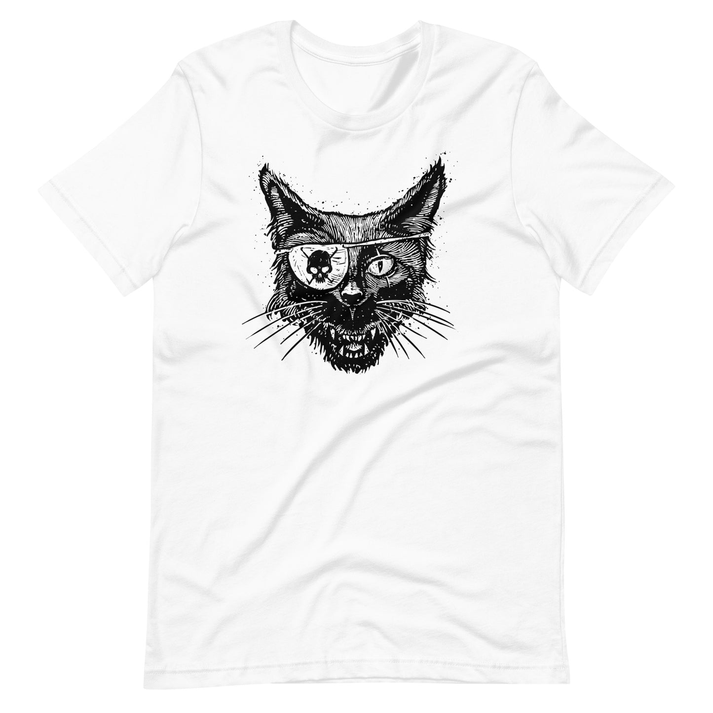 Cat Skull Eye Black - Men's t-shirt - White Front