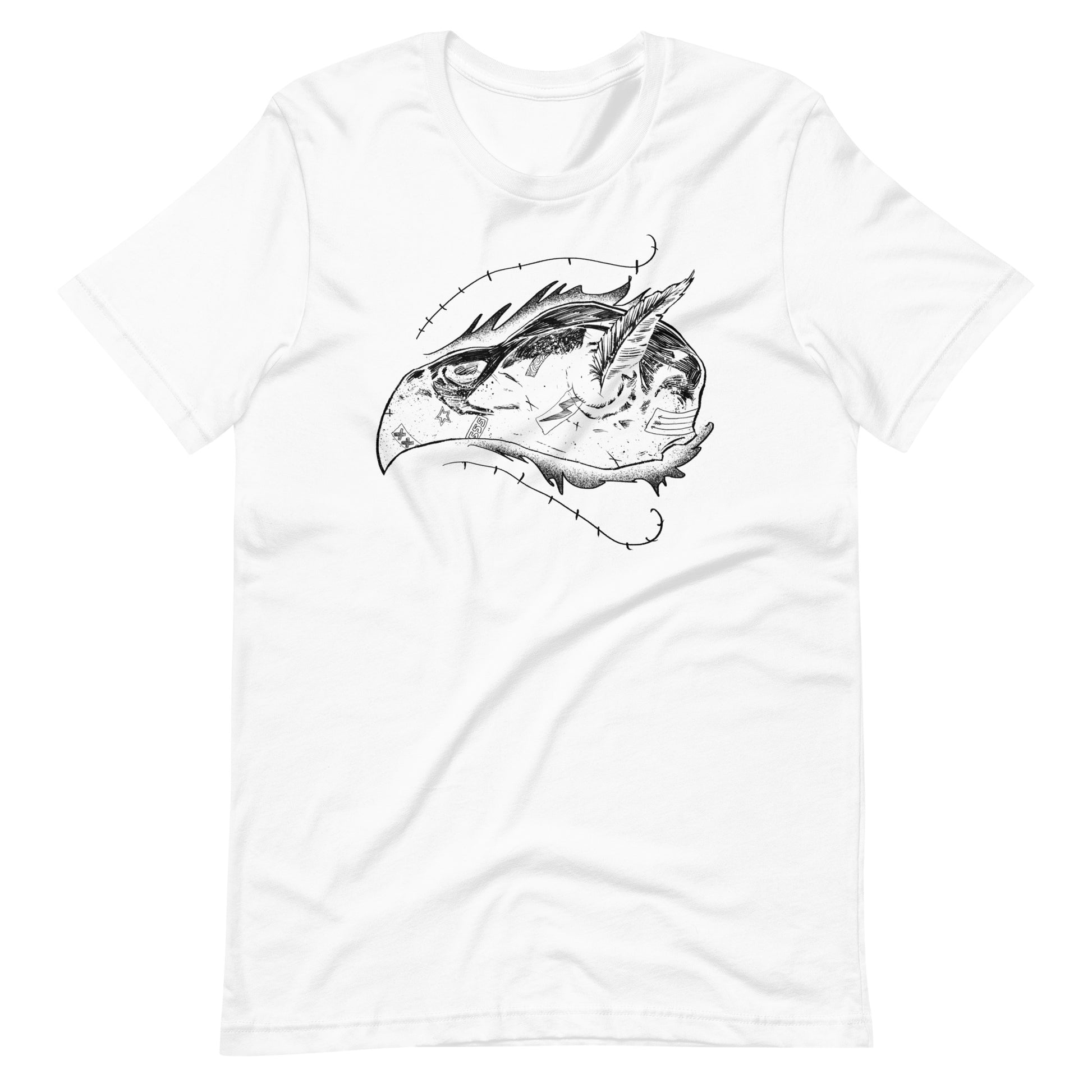 Skull Bird Black - Men's t-shirt - White Front