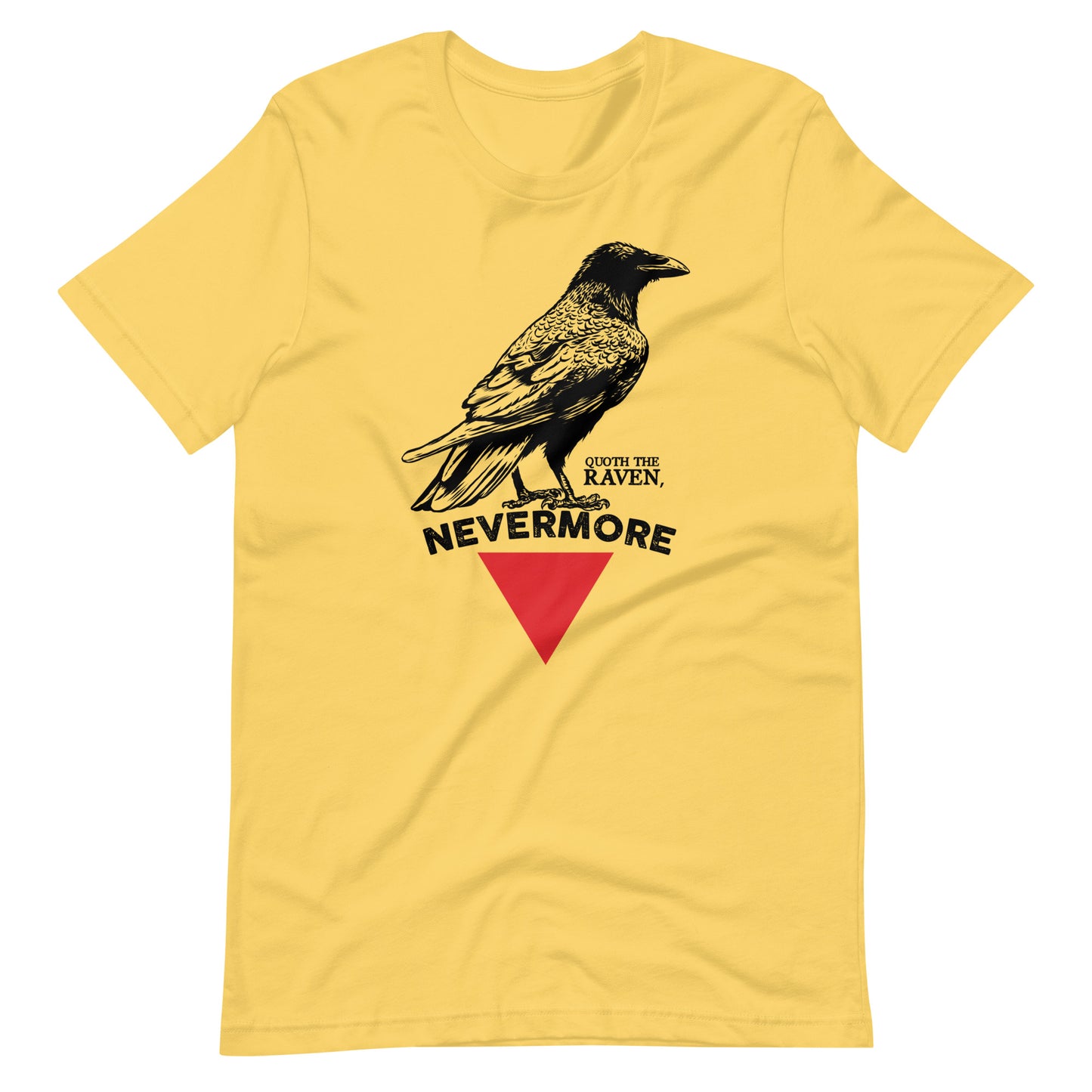 The Raven Nevermore Triangle - Men's t-shirt - Yellow Front